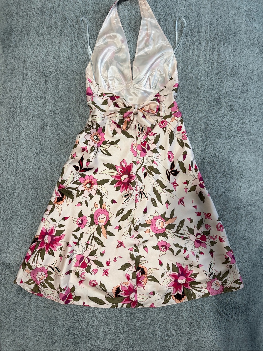 Laundry By Shelli Segal Pink Floral Halter-Neck Midi Dress - Picture 3 of 5